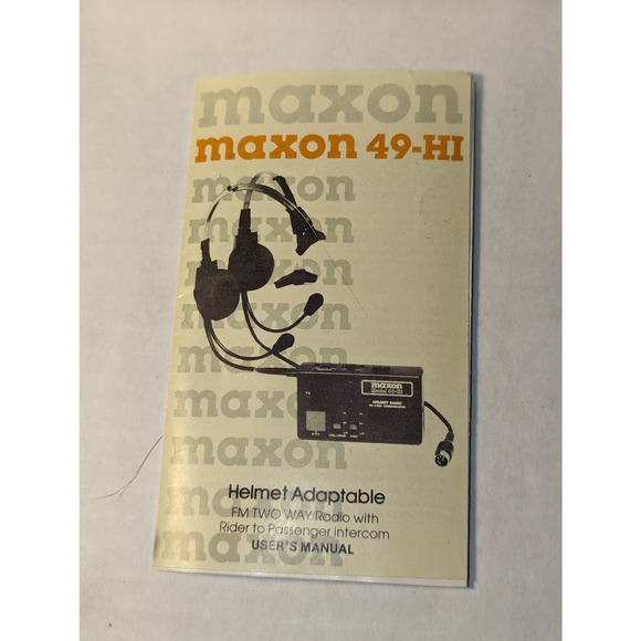Vintage Maxon FM 2 Way Helmet Radio Driver Passenger Intercom 49-Hi Never Used - Picture 2 of 12